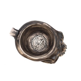 Burn The Ships Ceramic Skull Shave Bowl | Handmade Lather Mug for Men | Hot Foam Brush Dish | Vintage Razor Soap Holder | Beard Grooming Accessory | Luxury Gift for Him