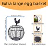 Egg Basket for Gathering Fresh Eggst with Handle and Decorated