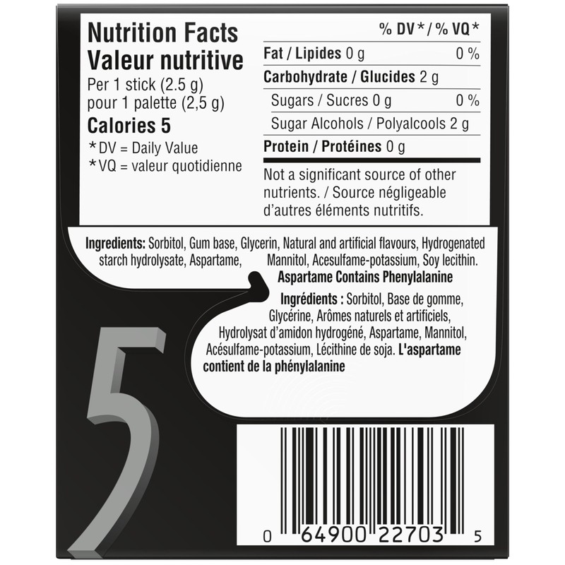 Wrigley 5 Ascent Escalating Wintermint, 10ct/150 sticks total