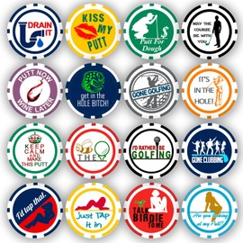 Da Vinci Golf Ball Marker Poker Chip Collection, 11.5 Gram Chips (16-Pack)