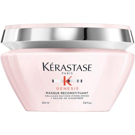 KÉRASTASE Masque Reconstituant Mascarilla anticaída por rotura debido al cepillado para cabello frágil o propenso a la caída Con Células nativas de Edelweiss y Raíz de Jengibre 200ml