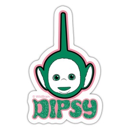 Spreadshirt Teletubbies Dipsy With Glitter Design Stickers, 10 x 10 cm, Matt White