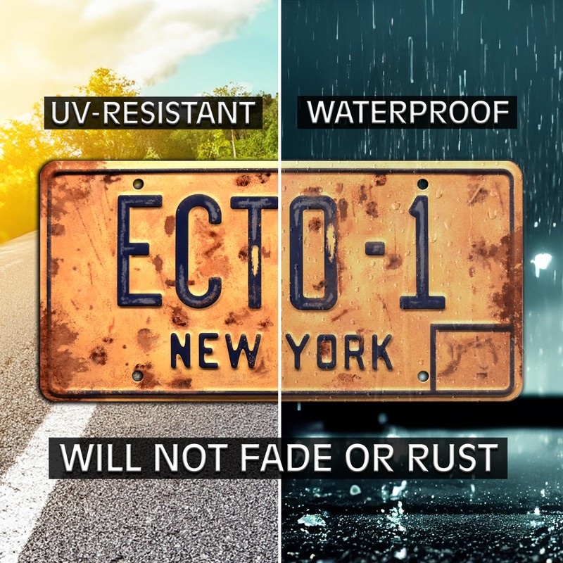 Ghostbusters Afterlife | ECTO-1 | Metal Stamped License Plates