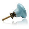 Seimneire 12pcs Sky Blue Cabinet Knobs, Retro Ceramic Dresser Knobs,
