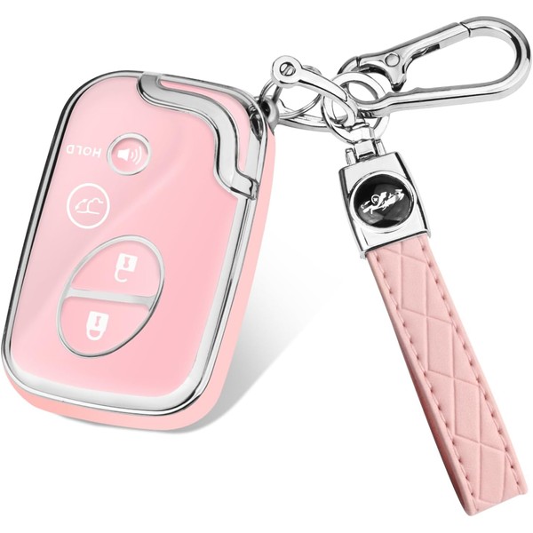 Key Fob Cover for Lexus with Keychain, TPU Key Case