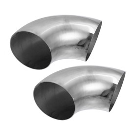 TUCKBOLD 90 Degree Mandrel Bend Elbow Tube OD 4" Inch Stainless Steel Reusable | Exhaust Elbow Pipe Stair Handrail Tube 2 Pcs