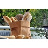 Large XXL Bread Basket/Sand/Modern/Vegan Leather as Fabric Alternative/Bread Bag/Bread Basket/Fruit