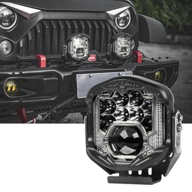 NKCELL POWER 7 Inch LED Laser Offroad Driving Auxiliary Light, 95W White DRL Combo Beam Pod Spot Fog Working Side Shooter Light for Jeep Pickup Truck SUV UTV etc, 1PC (No Harness Kit)