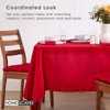 HOMESCAPES Red Table Cloth, Plain Cotton Tablecloth, Square, Handcrafted &