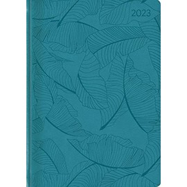 Ladytimer Grande Deluxe Turquoise 2023 Pocket Calendar A5 (15 x 21 cm) Tucson Cover with Embossed Motif Weekly 128 Pages Alpha Edition