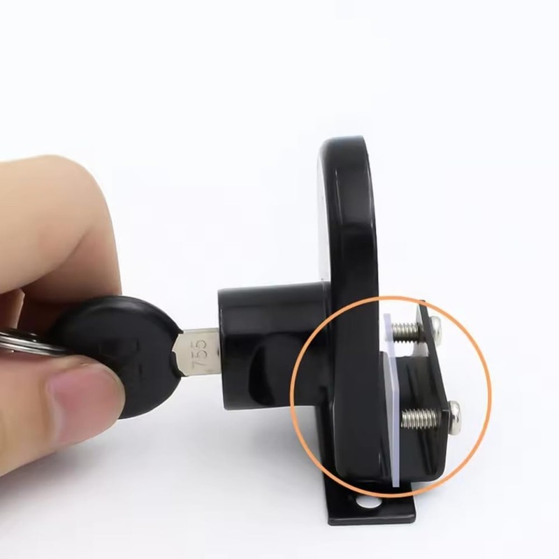 2 Pcs Double-Open Glass Cabinet Lock,Safety Lock,Zinc Alloy Glass Door