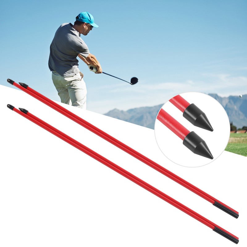Fiberglass Golf Alignment Sticks 2 Sections Foldable Golf Direction Indicator