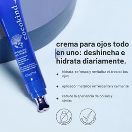 Cocokind- Crema revitalizante para ojos de, deshincha y reduce líneas finas y arrugas, crema para una piel más firme y luminosa