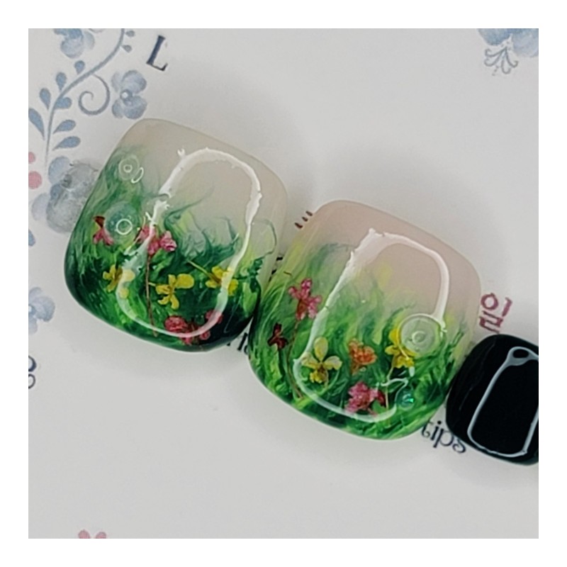 Wildflower Garden Pedi Tips - Paddy A / 들꽃 가든