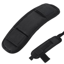 PEOVLVN Shoulder Strap Pad, Black Removable Backpack Strap Pads Extra Thick Luggage Shoulder Strap Cushion Shoulder Pad for Bag Strap Guitar Strap Duffle Bag Strap Replacement