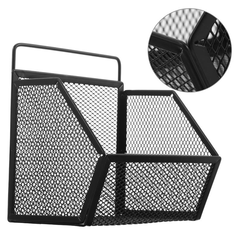 SHINEOFI Mesh Wall File Organizer Sturdy Iron Desktop Document Storage