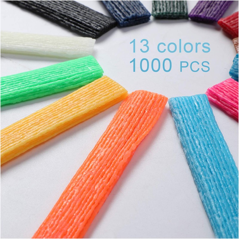 UPINS 1000PCS Wax Craft Sticks Bendable Sticky Wax Yarn Sticks
