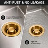 Brushed Gold Garbage Disposal Flange and Sink Stopper, 304 Stainless