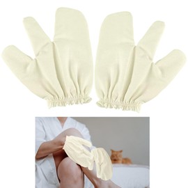 1 Pair of Raw Silk Garshana Gloves, Unisex Silk Massage Gloves,Silk Exfoliating Shower Gloves,Deep Body Scrub Mitts for Bath Shower,Universal Garshana Gloves Silk for Body & Face,for Ayurvedic Massage