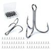 Piscorush 50-Piece Triple Hook Set with Angled Band 1X Treble