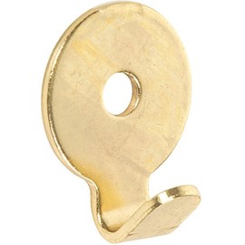 Pack of 10 Strong Brass Plated Round Picture Hooks