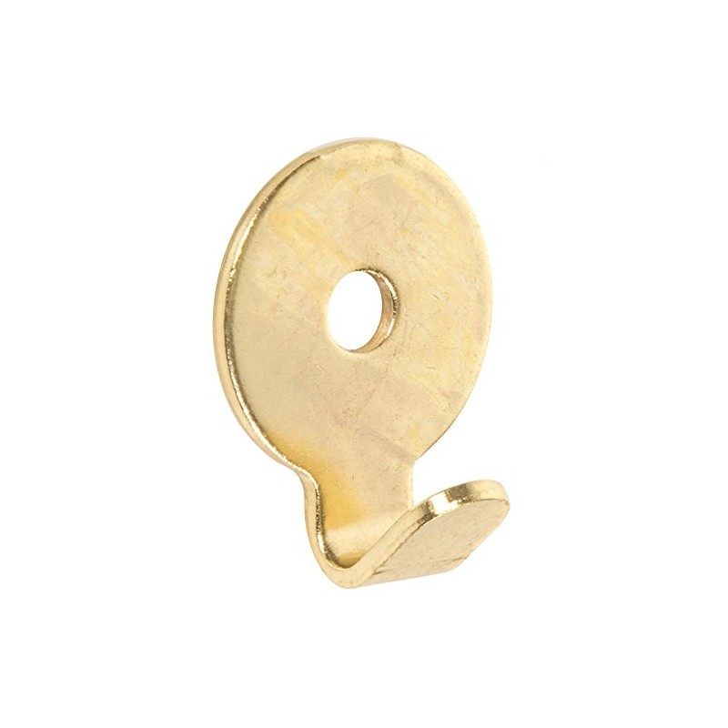 Pack of 10 Strong Brass Plated Round Picture Hooks