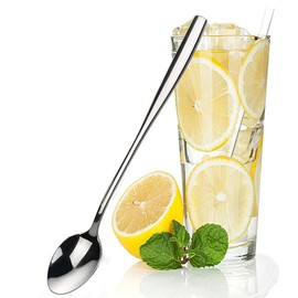 Mayish Stainless Steel Long Handle Ice Tea Spoons, 6 Pieces