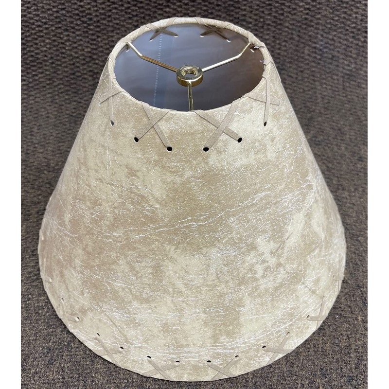 Rustic FAUX Leather Hardback Round Lamp Shade - 14"