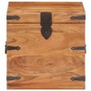 vidaXL Solid Acacia Wood Chest - Functional Lockable Storage Box