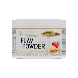 Peak Yummy Flav Powder - 250 g Flavour Apple Strudel I 50 Servings I Flavour Powder for Sweetening Almost Without Calories and No Added Sugar I with Inulin and the Digestive Enzyme Lactase I Vegan