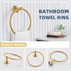 APLusee Brushed Gold 2 Pieces Bathroom Hardware Set, Hand Towel