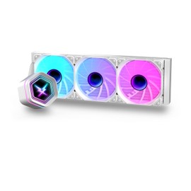 RUIX NC360 ARGB AIO CPU Liquid Cooler, 360mm High-Performance Water Cooling with High-Speed Ceramic Bearing Pump, 3X PWM ARGB Fans, Intel LGA 1851/1700/1200/115X/2011, AMD AM5/AM4 - White