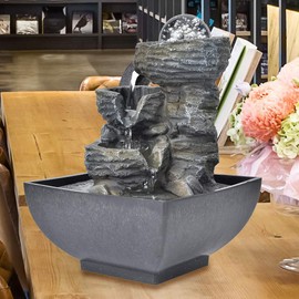 lyrlody Desktop Fountain Reliable Indoor Fountain Submersible Pump Practical Lightweight with High Efficiency for Home Office Desk Decoration