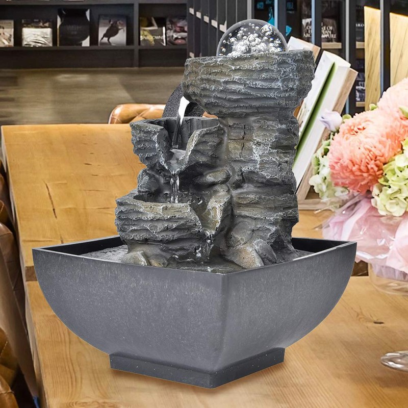 lyrlody Desktop Fountain Reliable Indoor Fountain Submersible Pump Practical Lightweight