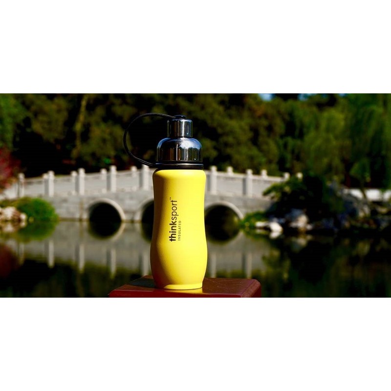 Thinksport Insulated Sports Bottle, 12 oz., Yellow