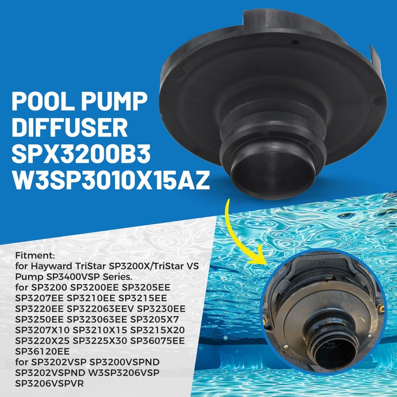 Pool Pump Diffuser SPX3200B3, W3SP3010X15AZ for Hayward Tristar pump and