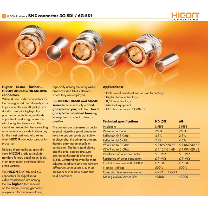 Sommer Cable - BNC Coaxial Video Cable 75 Ω -