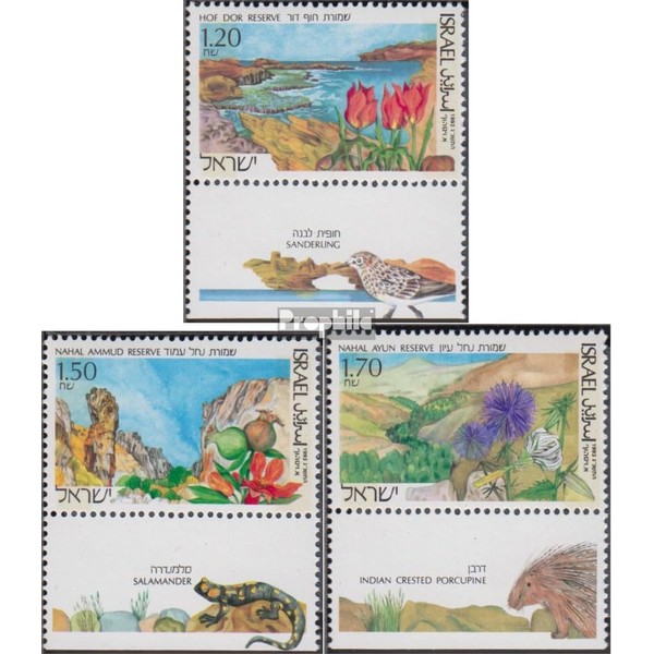 Israel 1252-1254 with Tab (complete.issue.) FDC 1993 Naturreservate in Israel