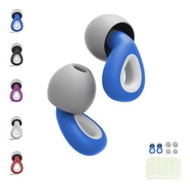 35DB sleep noise-cancelling earplugs, reusable hearing protection earplugs for swimming, sleeping, concerts, travel, flying for children and adults.(2pcs Blue)