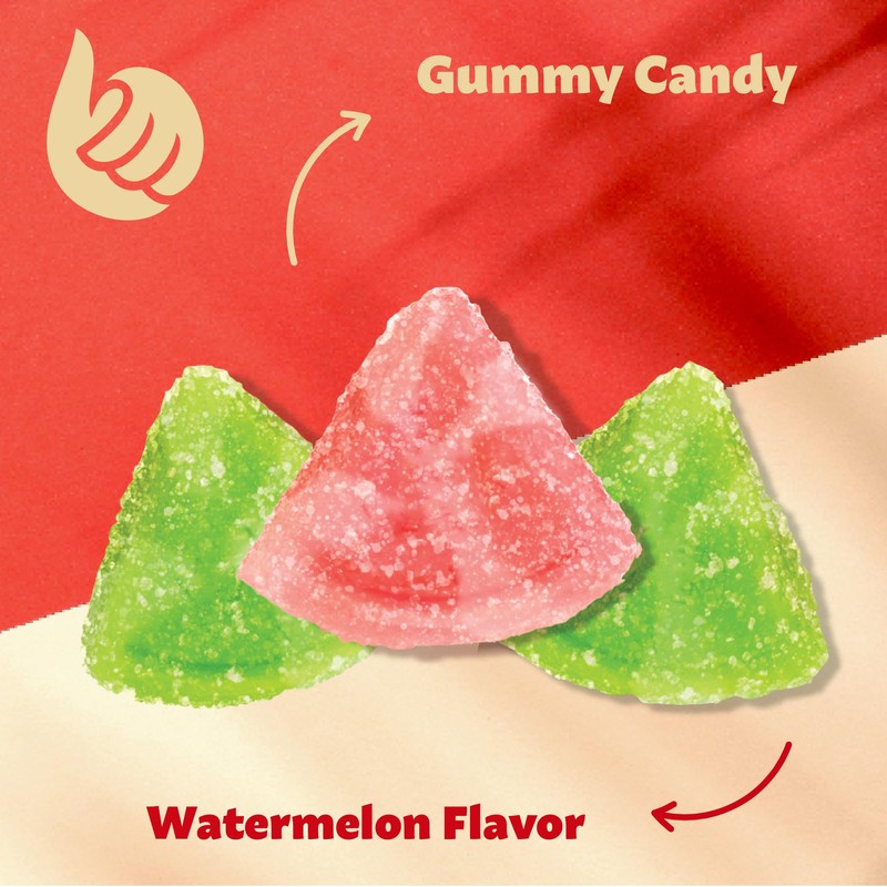 Watermelon Slices Gummy Candy, 1-Pound Pack