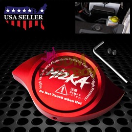 JDMBESTBOY Red Billet Aluminum Radiator Protector Pressure Cap Cover Car High Performance