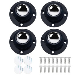 HEXATIZO Simply Stick Casters for Easy Installation! 360° Smooth Rotation, Quiet Design, Load Capacity 132.2 lbs (60 kg), Aftermarket Furniture Moving Caster with Wheel Chock, Compatible with Storage