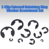 Glarks 300-Pieces 10 Size Black Alloy Steel E-Clip External Retaining