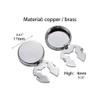 Buwei Brass Round Cuff Button Cover Cuff Links for Men,
