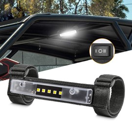 Niking Auto UTV - Luz de cúpula universal mejorada para montaje en barra enrollable, luz interior LED, barra enrollable, barra enrollable, luz LED de cúpula para ATV, RZR, UTV, todoterreno, camioneta,