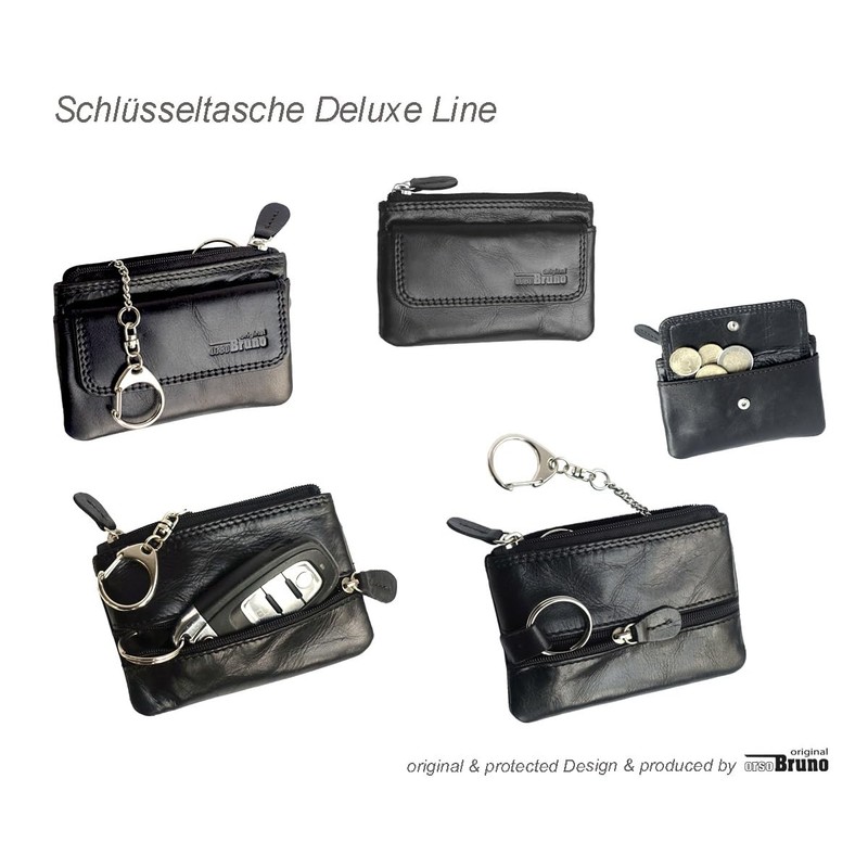 Deluxe Key Bag, Buffalo Leather Black