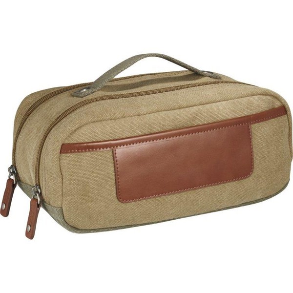 Cutter & Buck Dopp Utility Kit Canvas Toiletry Bag Khaki