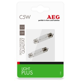 AEG Automotive Light Plus C5W SV8.5-8 5W 97281 (Pack of 2)