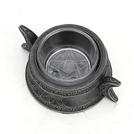 Veronese Design 1 3/8" Tall Triple Goddess Tealight Candle Holder Resin Sculpture Handmade Wiccan Decor Figurine Collectible