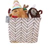 Square Canvas Toy Storage Bins Basket with Handle Collapsible Toy